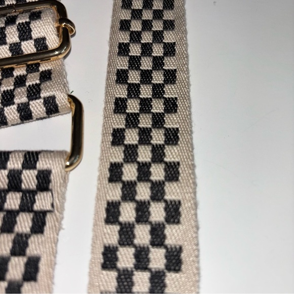 Guitar Checkered Crossbody Replacement Bag Purse Strap Webbed - Picture 3 of 9